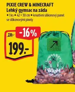 Albert PIXIE CREW & MINECRAFT Lehký gymsac na záda nabídka