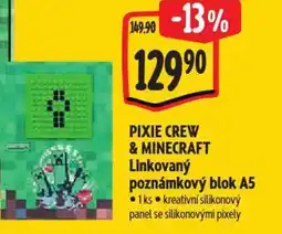Albert PIXIE CREW & MINECRAFT Linkovaný poznámkový blok A5 nabídka