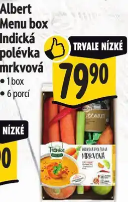 Albert Albert Menu box Indická polévka mrkvová nabídka