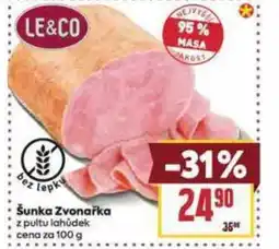 Billa Šunka Zvonařka nabídka