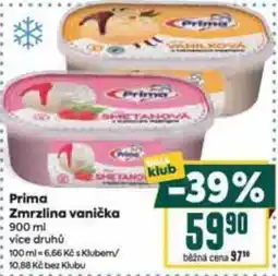Billa Prima Zmrzlina vanička nabídka