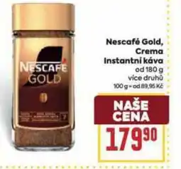 Billa Nescafé Gold, Crema Instantní káva nabídka