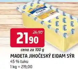 Terno Madeta Jihočeský eidam 45% 100g nabídka