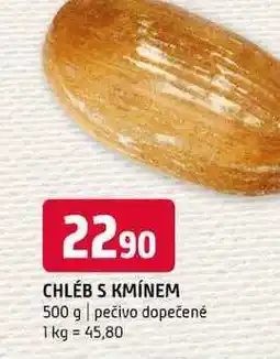 Terno Chléb s kmínem 500 g pečivo dopečené nabídka