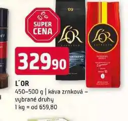 Terno L'OR 450-500 g káva zrnková vybrané druhy nabídka