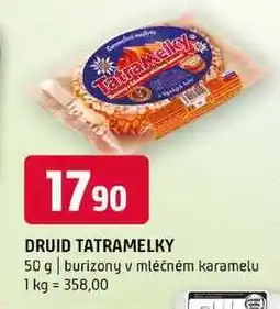 Terno Druid tatramelky 50 g burizony v mléčném karamelu nabídka