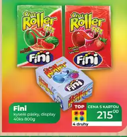 Tamda Foods Fini kyselé pásky, display nabídka