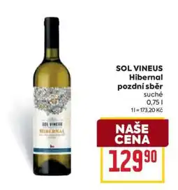 Billa SOL VINEUS Hibernal pozdní sběr nabídka