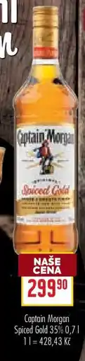 Billa Captain Morgan Spiced Gold 35%, 0,7 l nabídka