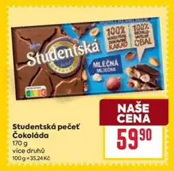 Billa Studentská pečeť čokoláda nabídka