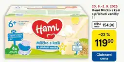 Tesco Hami Mlíčko s kaší s příchutí vanilky nabídka