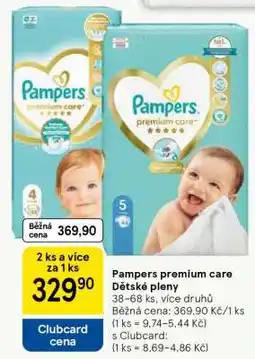 Tesco Pampers Premium Care dětské pleny nabídka