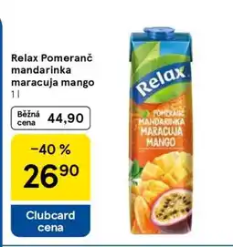 Tesco RELAX pomeranč-mandarinka-maracuja- mango nabídka