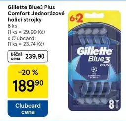 Tesco Gillette Blue3 Plus Comfort Jednorázové holicí strojky nabídka