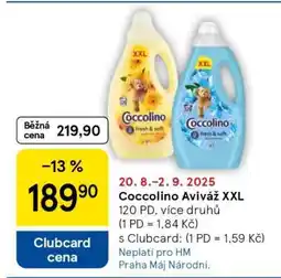 Tesco Coccolino Aviváž XXL nabídka