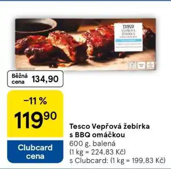 Tesco Tesco Vepřová žebírka s BBQ omáčkou nabídka