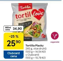 Tesco Tortilla Placky nabídka