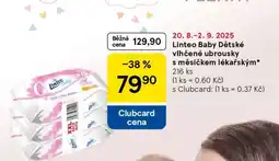 Tesco Linteo Baby Dětské vlhčené ubrousky s měsíčkem lékařským nabídka
