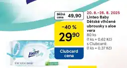 Tesco Linteo Baby Dětské vlhčené ubrousky s aloe vera nabídka