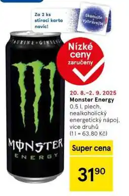 Tesco Monster energy nabídka