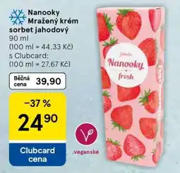 Tesco Nanooky Mražený krém sorbet jahodový nabídka