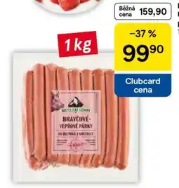 Tesco Kostelecké uzeniny Bravčové-vepřové párky nabídka