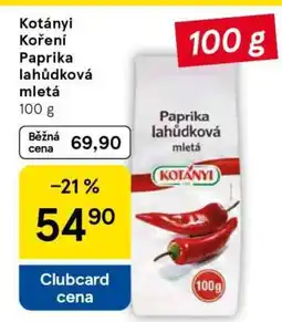 Tesco Kotányi Koření Paprika lahůdková mletá 100 g nabídka