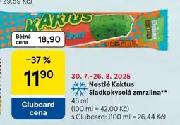 Tesco Nestlé Kaktus Sladkokyselá zmrzlina nabídka