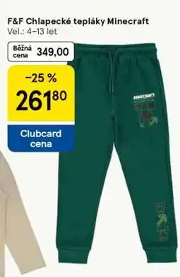 Tesco F&F Chlapecké tepláky Minecraft nabídka