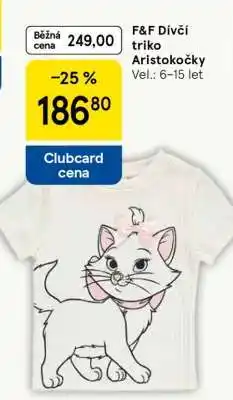 Tesco F&F Dívčí triko Aristokočky nabídka