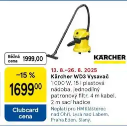 Tesco Kärcher WD3 Vysavač nabídka