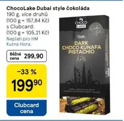 Tesco ChocoLake Dubai style čokoláda nabídka