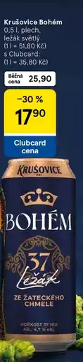 Tesco Krušovice Bohém nabídka