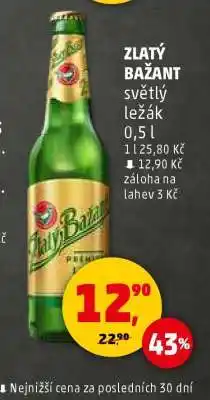 Penny Market ZLATÝ BAŽANT světlý ležák 0,5 l nabídka