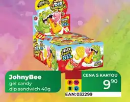 Tamda Foods JohnyBee gel candy dip sandwich nabídka
