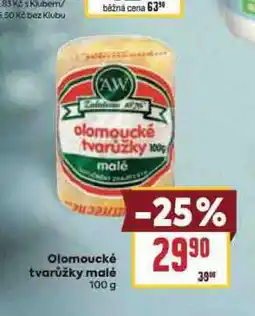 Billa Olomoucké tvarůžky nabídka