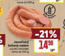 Billa Javořický točený salám nabídka