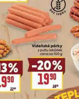 Billa Vídeňské párky nabídka