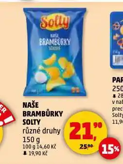 Penny Market Naše brambůrky solty nabídka