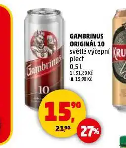 Penny Market Pivo gambrinus nabídka