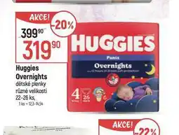 Globus Huggies overnights dětské plenky nabídka