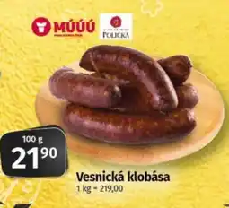 COOP TIP Vesnická klobása nabídka