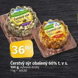 COOP TIP Čerstvý sýr obalený 60% t. v s. nabídka