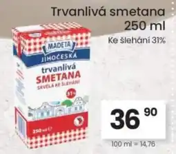 Kubík potraviny MADETA Trvanlivá smetana nabídka