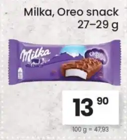 Kubík potraviny Milka, Oreo snack nabídka