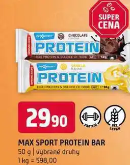 Terno MAX SPORT PROTEIN BAR 50 g vybrané druhy nabídka