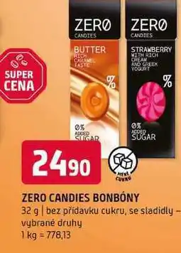 Terno Zero candies bonbony 32 g bez přídavku cukru, se sladidly vybrané druhy nabídka