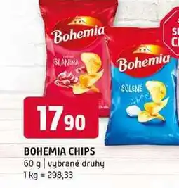 Terno Bohemia Chips 60g, vybrané druhy nabídka