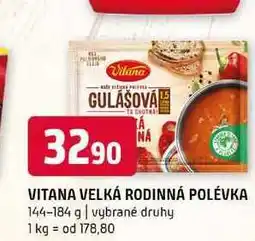 Terno Vitana Velká rodinná polévka, vybrané druhy 144-184g nabídka