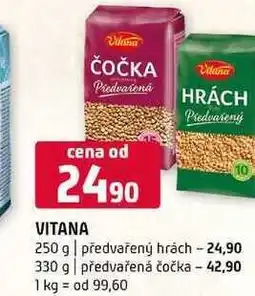 Terno VITANA 250 g předvařený hrách 330 g předvařená čočka nabídka